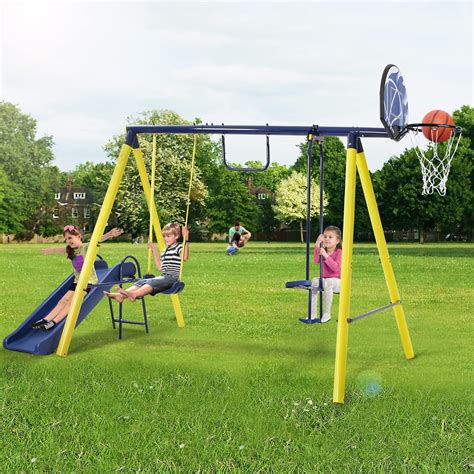 playground metal swing set box 1 of 2|metal playground sets for backyards.